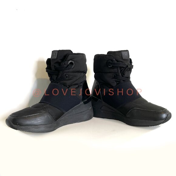 Athleisure | Michael Kors Shay Sneaker Boot "Blacked Out" Nylon | Winter Utility - Picture 7 of 11
